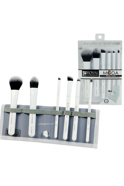 Royal Brush Moda Professional Makeup Brush Set 7 pc White