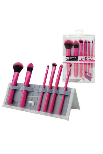 Royal Brush Moda Professional Makeup Brush Set 7 pc Pink