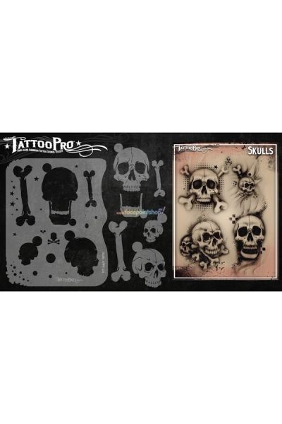 Wiser Airbrush Tattoo Skulls