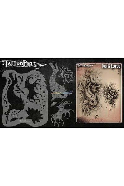 Wiser Airbrush Tattoo Koi & Lotus