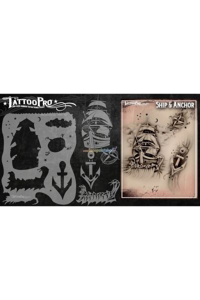 Wiser Airbrush Tattoo Ship & Anchor