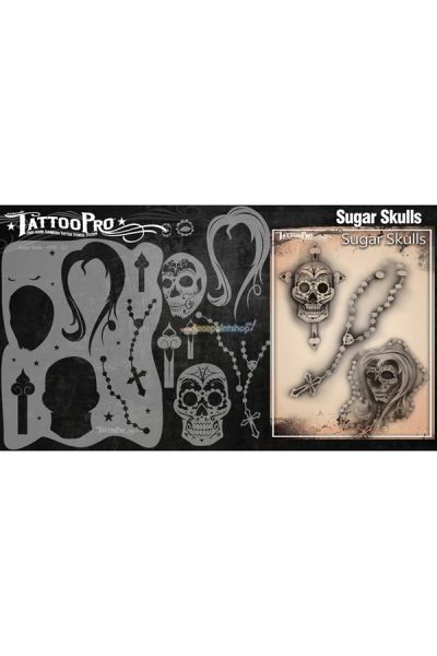 Wiser Airbrush Tattoo Sugar Skulls
