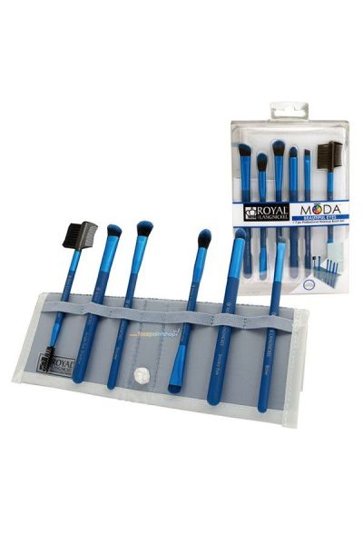 Royal Brush Moda Professional Makeup Brush Set 7 pc Blue