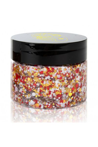 PXP Pressed Chunky Glitter Cream Red-Yellow-White 40ml