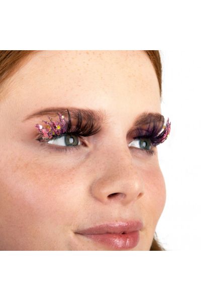 Pxp False Glitter Eyelashes |Soft Pink