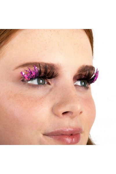 Pxp False Hotpink Glitter Eyelashes|Barranquilla Style