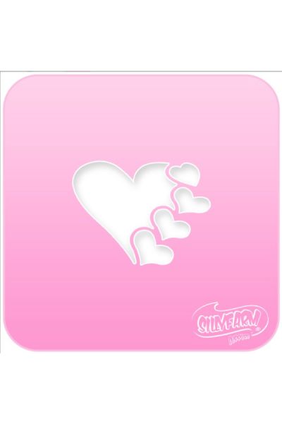 Silly Farm Stencil Hearts 