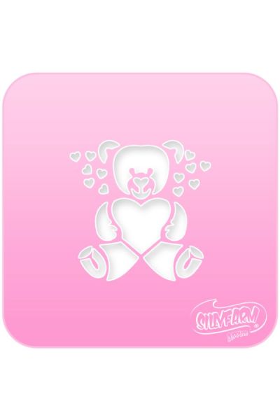 Silly Farm Stencil Teddy Bear