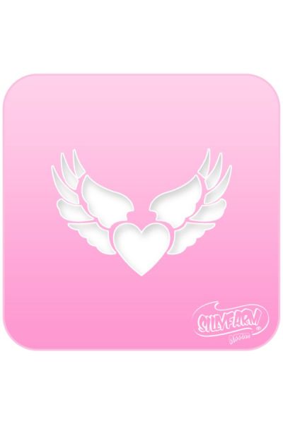 Silly Farm Stencil Heart Wings