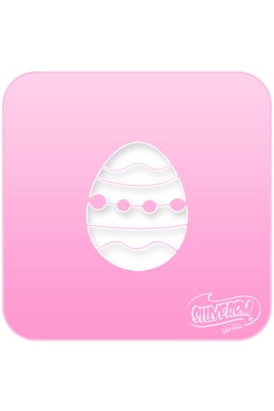 Silly Farm Stencil Easter Egg