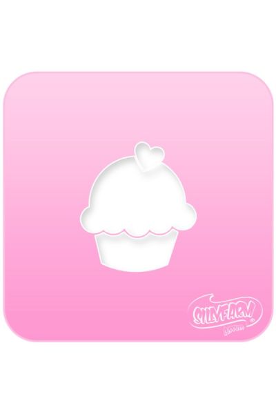 Silly Farm Stencil Cupcake