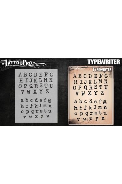 Wiser Airbrush Tattoo Font: Typewriter