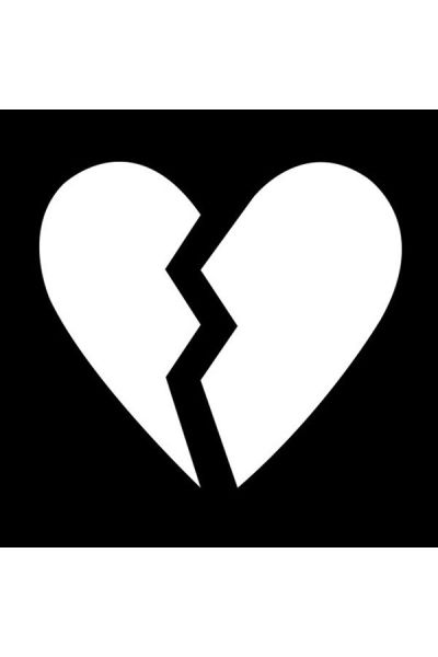 Glittertattoo Stencil Emoji  Broken Hearted (5 pack)