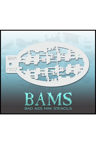 Bad Ass Bams FacePaint Stencil 1207