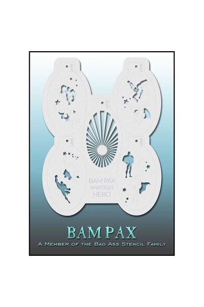 Bad Ass Bam-Pax Hero Stencil
