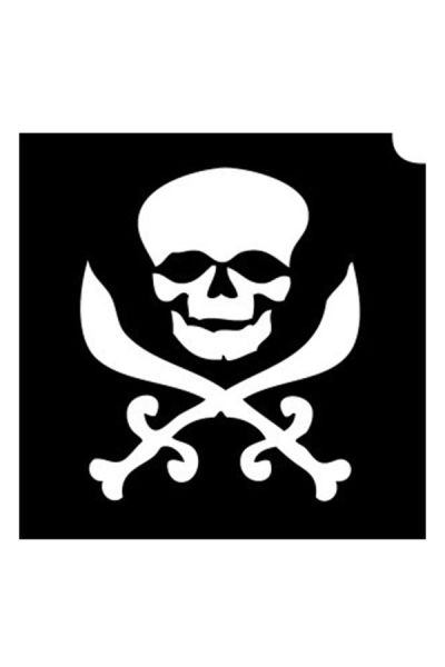 Glittertattoo Stencils Pirate Skull Sword 2 (5 pack)