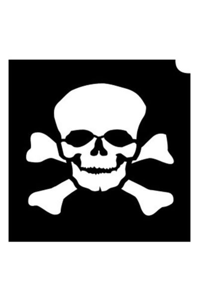 Glittertattoo Stencils Spooky Skull (5 pack)