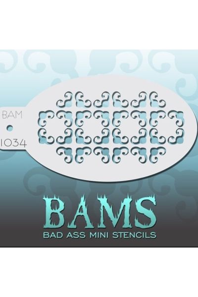 Bad Ass Bams FacePaint Stencil 1034
