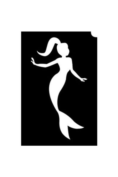 Glittertattoo Stencils Mermaid Princes (5 pack)