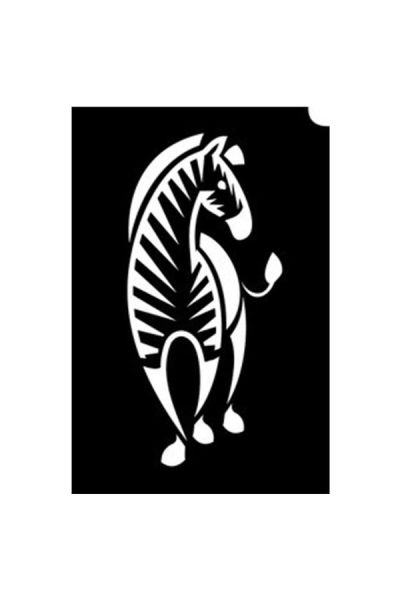 Glittertattoo Stencils Zebra (5 pack)