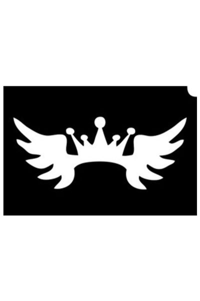 Glittertattoo Stencils Crown Wings (5 pack) (24298)