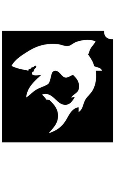 Glittertattoo Stencils Curved Shark (5 pack)