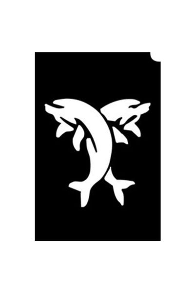 Glittertattoo Stencils Dolphin Duo (5 pack)