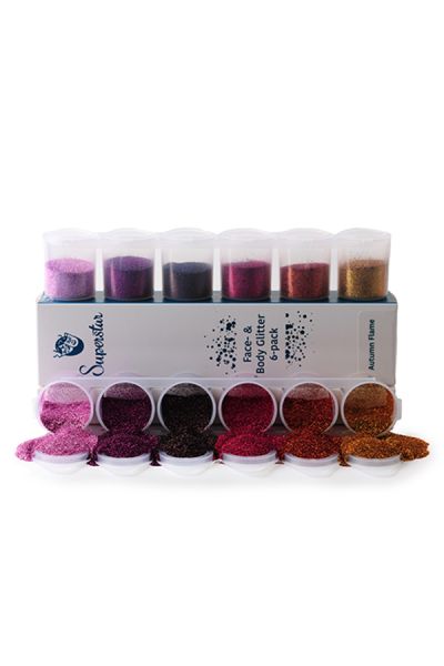 Superstar Autumn Flame Fine  Glitter Mix 6-pack 