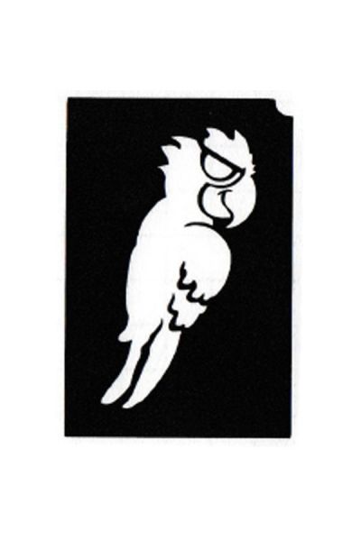 Glittertattoo Stencils One Eyed Parrot (5 pack)