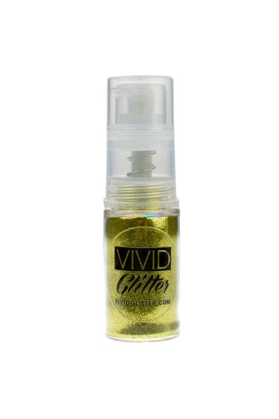 Vivid Glitter Fine Mist Pump Spray Yellow Gold