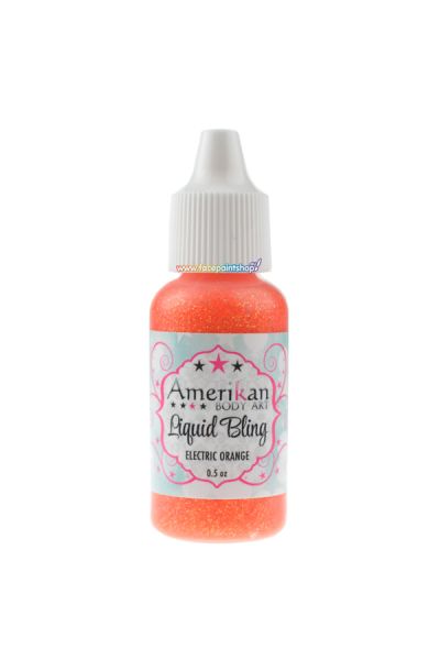 Amerikan Body Art Liquid Bling Electric Orange 15ml