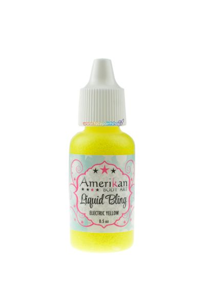 Amerikan Body Art Liquid Bling Electric Yellow 15ml