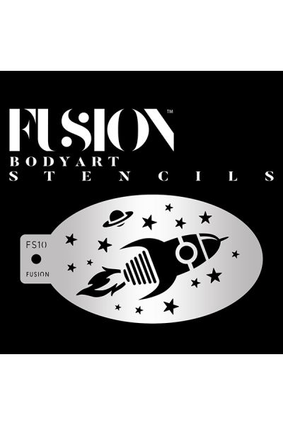 Blast Off Spaceship & Stars Face Paint Stencil 