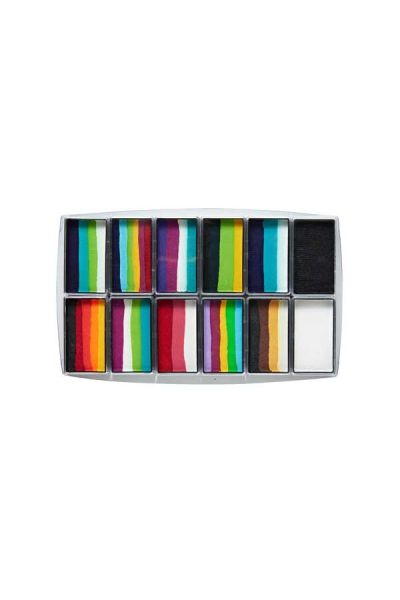 Global Rainbow Explosion Palette - 15g 12pk BodyArt One Stroke Set