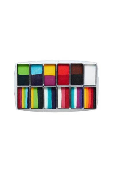 Global Rainbow Carnival Palette Palette - 15g 12pk BodyArt One Stroke Set