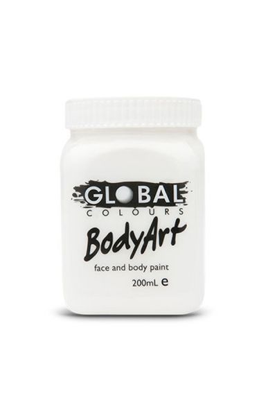 Global Face & BodyArt Liquid Paint White 200ml