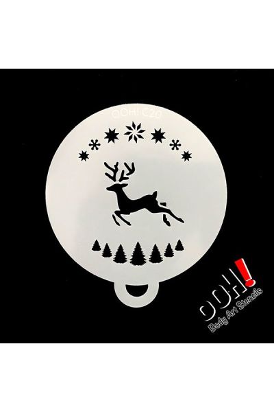 oOh Body Art Reindeer Stencil C20
