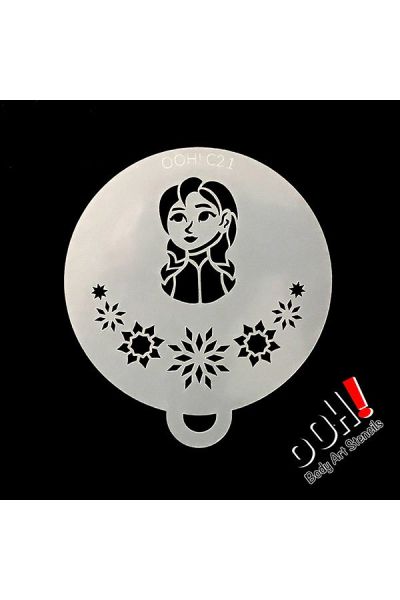 oOh Body Art Winter Princess Stencil C21