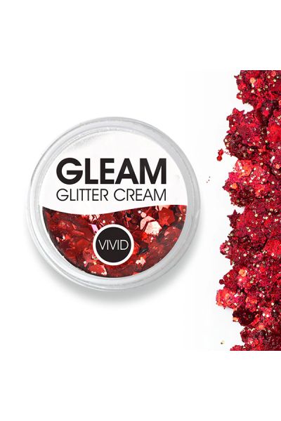 Vivid Gleam Chunky Glitter Cream- Cardinal
