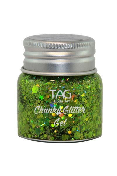Tag Chunky Glitter Gel Green
