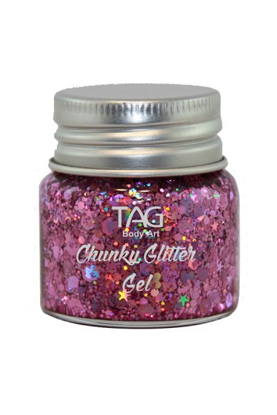 Tag Chunky Glitter Gel Pink