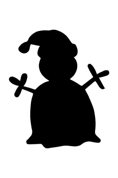 Glitter Tattoo Stencil Snowman 