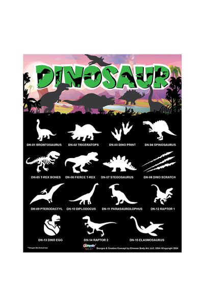 Glimmer Dinosaur Glitter Tattoo Set