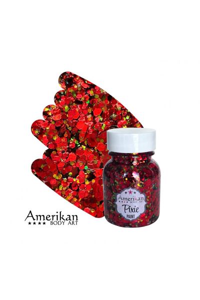Amerikan Body Art Glitter- Drop Dead Red 28gr