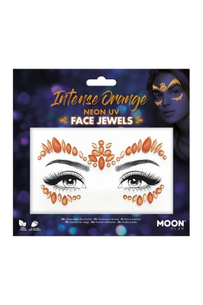 Face Jewels Neon Uv Orange