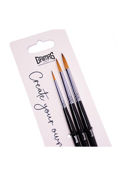 Grimas Face Paint Brush Set Round