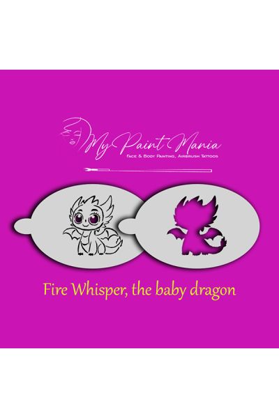 Facepainting Stencil Baby Dragon