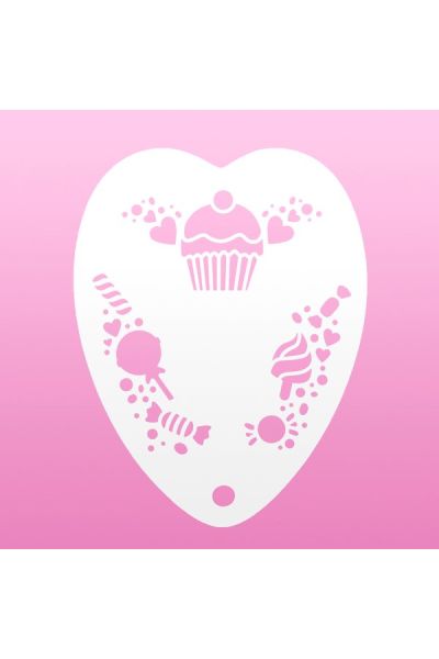 Heart Stencil - Sweet Face