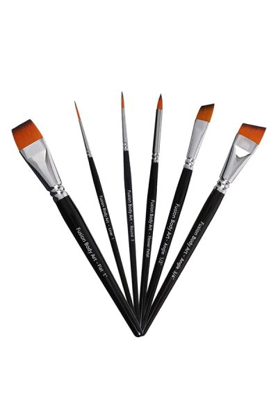 Fusion Body Art | Professional Face Paint Brush - SET OF 6