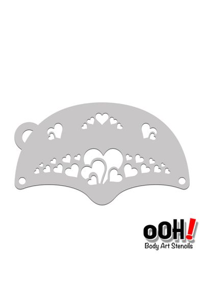 oOh Body Valentine Mask Face Paint Stencil K07